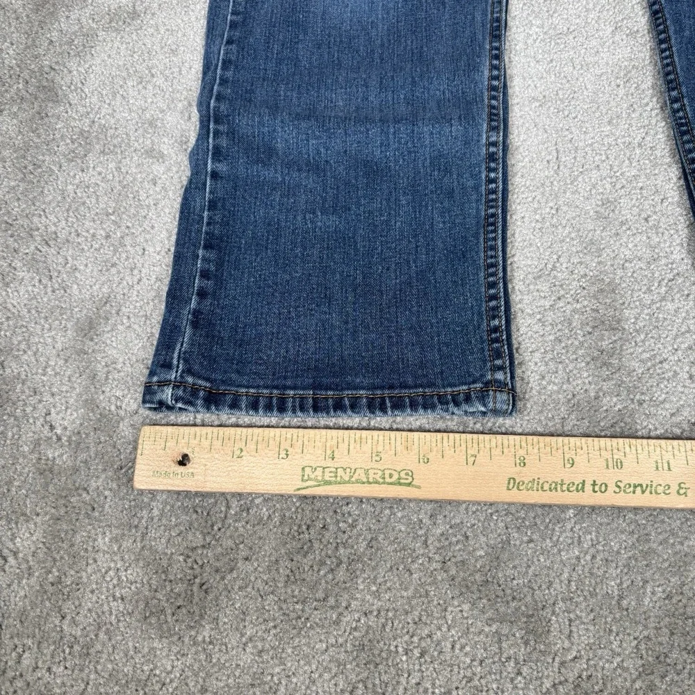 Levis 505 Jeans Mens 38x32 Regular Fit Straight Dark Wash Blue Denim Stretch